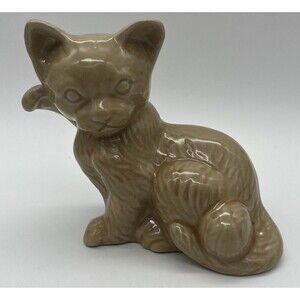 K’s Collection Beige Cat Clay Figure Adorable Collectible Brazil Cat Lover Cute
